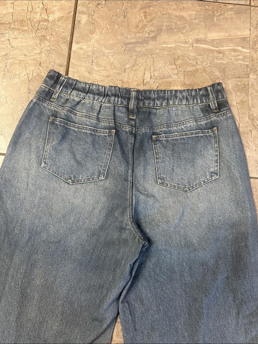 HALARA Wide-Leg denim print sweatpants jeans Sz XL - Picture 9 of 9